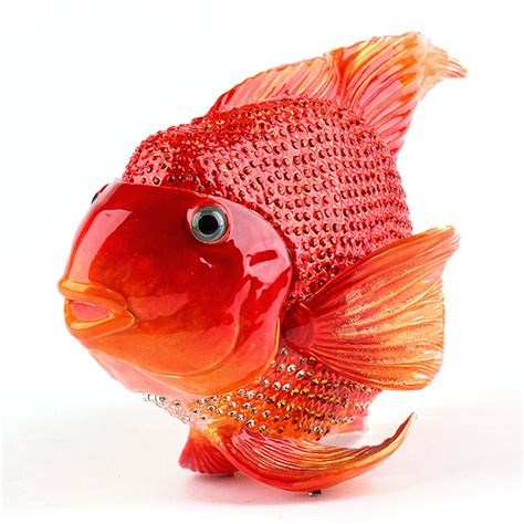 goldfish metal trinket box|Giant Red Goldfish Trinket Box – The Russian Store.